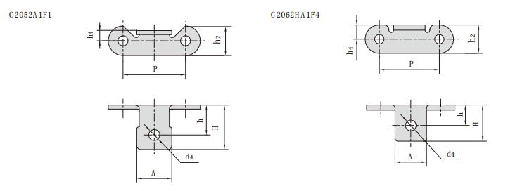<font color='red'>C2062H</font>A1F4_雙節(jié)距輸送鏈附件